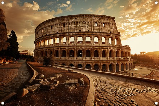 Foto: Colosseum poster bouwwerk posters tuinposters lucht buiten poster buitenschilderij schutting tuin decoratie muurdecoratie tuinposter 60x40 cm