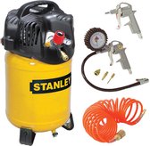 Stanley Compressorset, olievrije luchtcompressor, verticaal, 1.5 pk, 10 bar, tankinhoud 24 L, incl. accessoires 6-delig