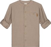 Prénatal peuter blouse - Jongens - Dark Taupe Brown - Maat 86