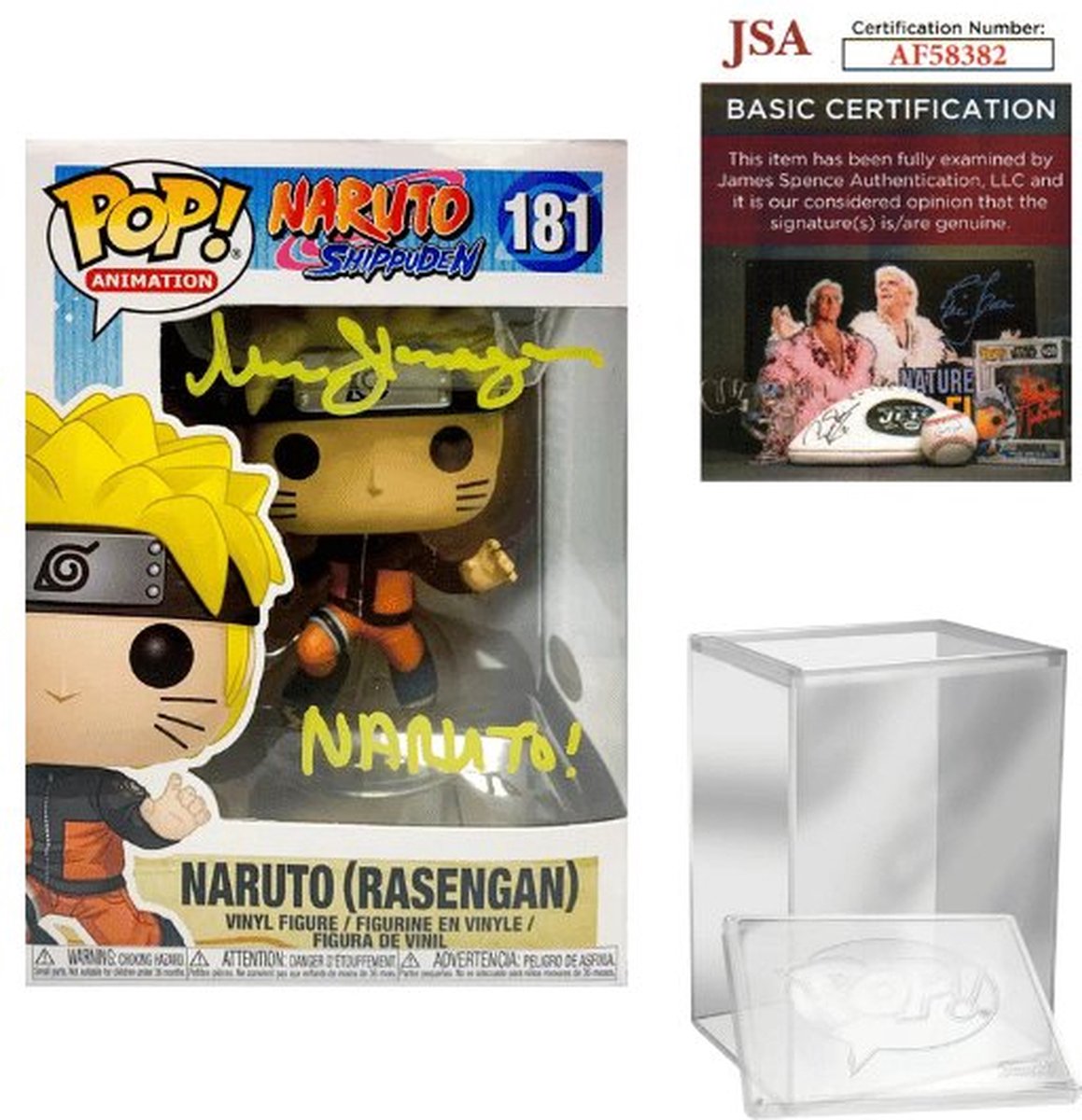 Gesigneerde Funko POP! Naruto Shippuden Naruto (Rasengan) #181 Signed by Maile Flanagan