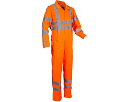 Overall werkkleding - Oranje overall - Reflecterend (RWS) - Maat 52 - Mexxo
