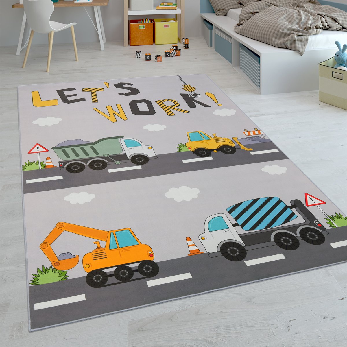 Paco Home Kindertapijt Laagpolige Vloerkleden Voor Kinderkamer Speelkleed Meerkleurig 160x220 cm