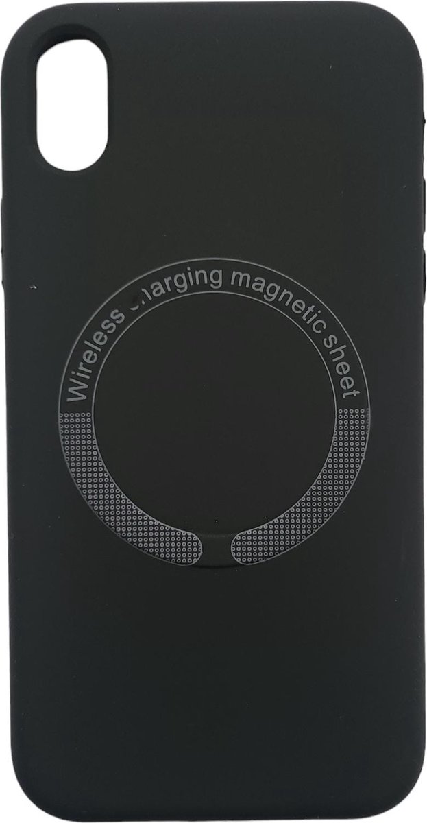 Premium Liquid Case Geschikt voor Apple iPhone XR met Camera Shield Geschikt voor MagSafe - FuturiQ - Zwart
