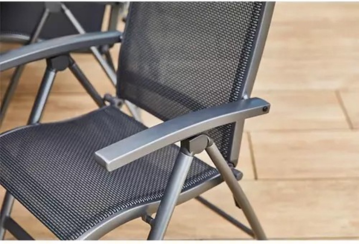 Hartman Aruba Aluminium tuinstoel - Antraciet verstelbaar – foto 8