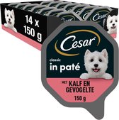 Cesar Classic Hondenvoer - Kalf en Gevogelte in Paté - Honden Natvoer - 14 x 150 g