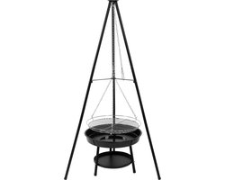 LUND Driepoot Barbecue met Vuurkorf – Houtskoolgrill – Verstelbare Hoogte – Ø 46 cm