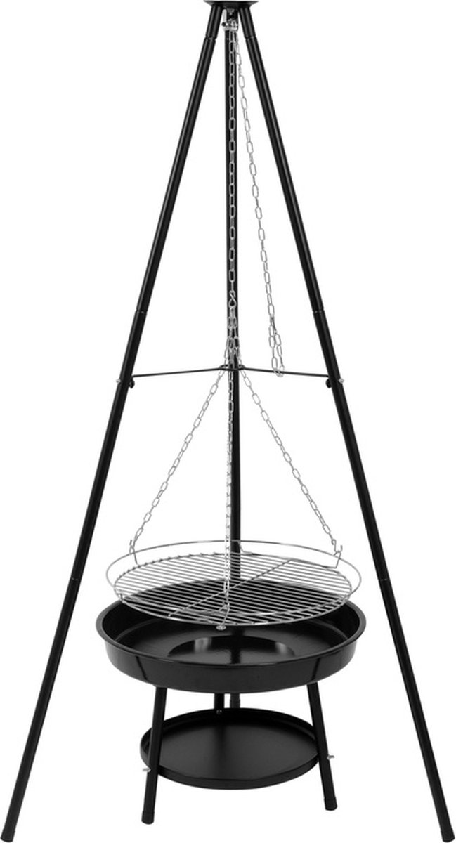 LUND Driepoot Barbecue met Vuurkorf – Houtskoolgrill – Verstelbare Hoogte – Ø 46 cm