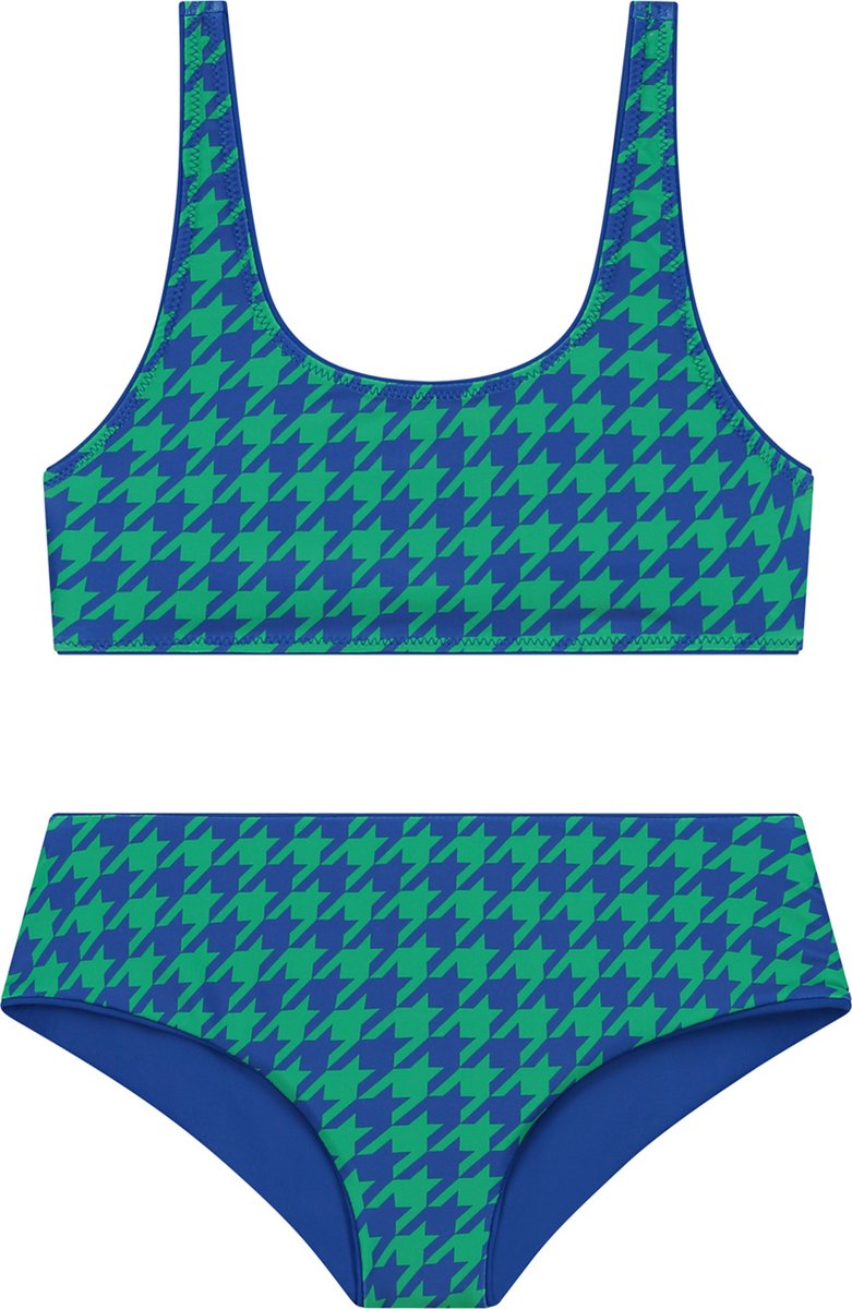 Shiwi Bikini set RUBY REVERSIBLE SCOOP SET - HIPSTER - tropic green mix - 158/164