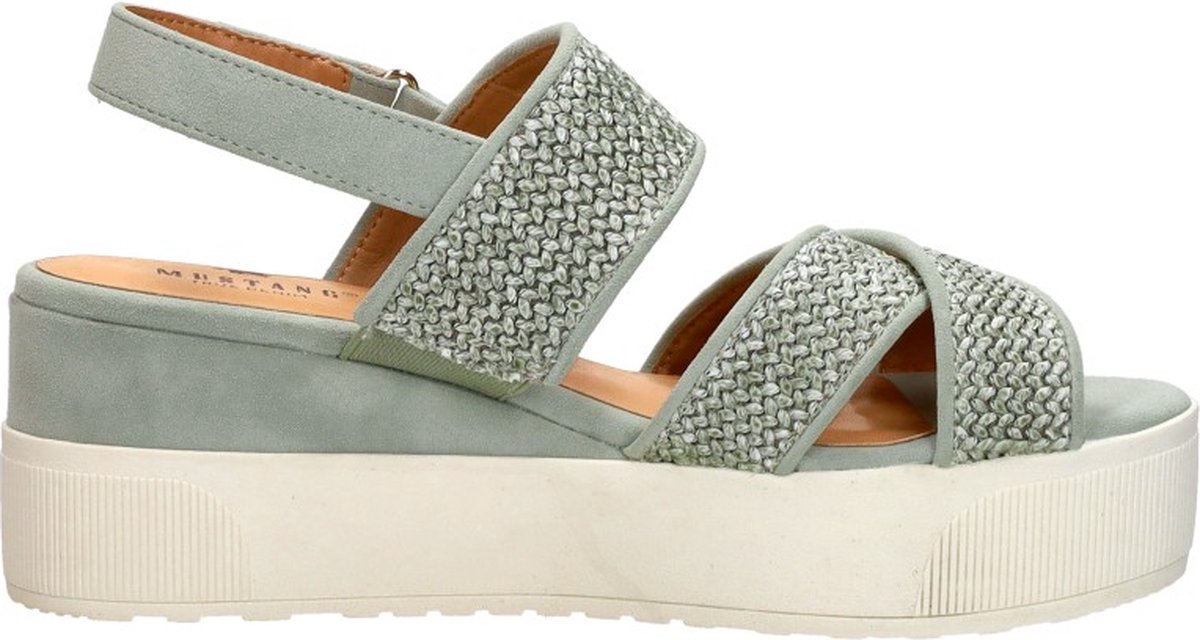 Mustang Sandalen Plat Sandalen Plat - Groen - Maat 39