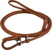 Collar Soft - Slip en cuir roulé - 135 cm - Marron - Taille S (8 mm de large)