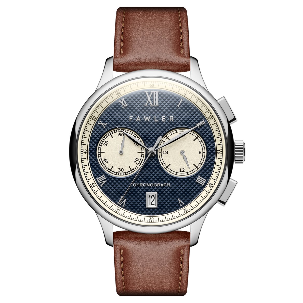 Cicero | Blauw Vintage Chronograaf Horloge