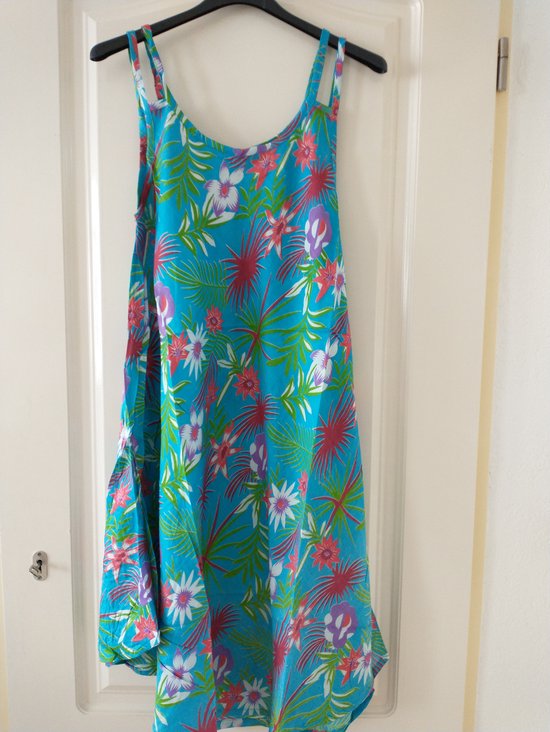 Robe femme Heleen motif floral bleu turquoise clair bleu ciel blanc vert rouge violet bordeaux robe de plage Taille 44