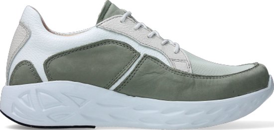 Wolky Chaussures à lacets Bounce SF cuir stretch gris-vert