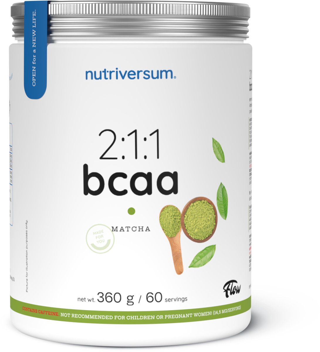 Goedkoopste Nutriversum | BCAA | 360 gram | Matcha | 60 Doseringen | 2 1 1 Formule | Suikervrij | Instant oplosbaar | Aminozuren | Tijdens trainen | Herstel | Spiergroei | Vitaliteit | Immuun systeem | Nutriworld