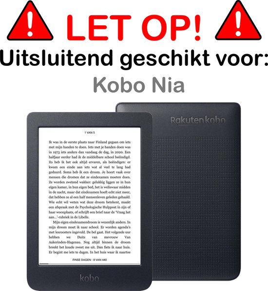Hoesje Geschikt voor Kobo Nia Hoesje Luxe Bescherm Case Met Screenprotector - Hoes Geschikt voor Kobo Nia Hoes Book Cover - Don't Touch Me van Hoesje  — afbeelding 2