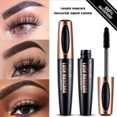 Bol.com 4D Fiber Waterproof mascara - Zwart - Lange en Volle Wimpers aanbieding