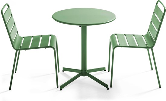 Bistroset Buiten 3-delig: Inklapbare Tuinset met Mozaïek Tafel en 2 Stoelen Bistroset Buiten 3-delig: Inklapbare Tuinset met Mozaïek Tafel en 2 Stoelen