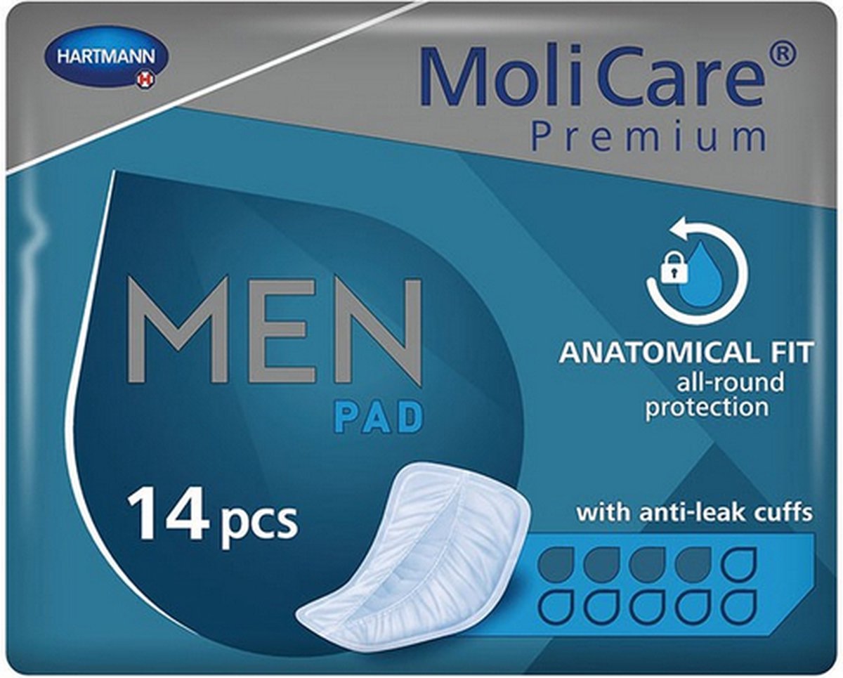 Goedkoopste Hartmann Molicare Premium Men Pads 4 druppels - 12 pakken van 14 stuks