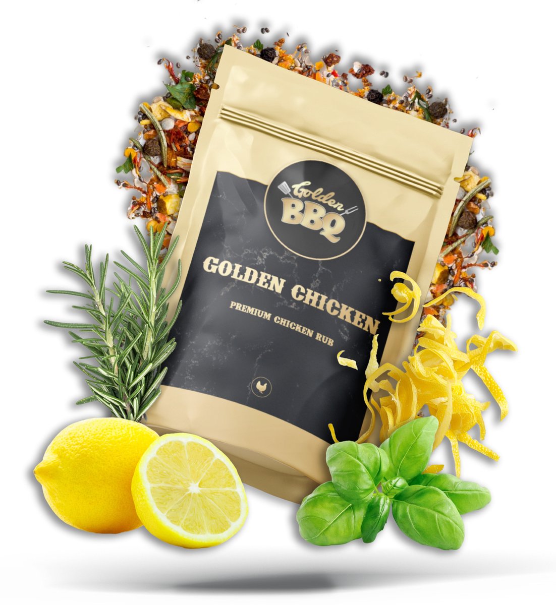 Goedkoopste Golden BBQ - Golden Chicken - BBQ Rub - Kruidenmix - Kipkruiden - 200 gram