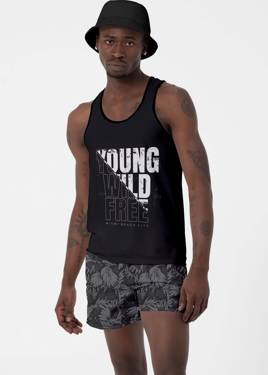 Miami Beach | Hoogwaardige Kwaliteit Zwemshort | Zwembroek | Beachshort | Heren | Sneldrogend | 202 Black | — afbeelding 7