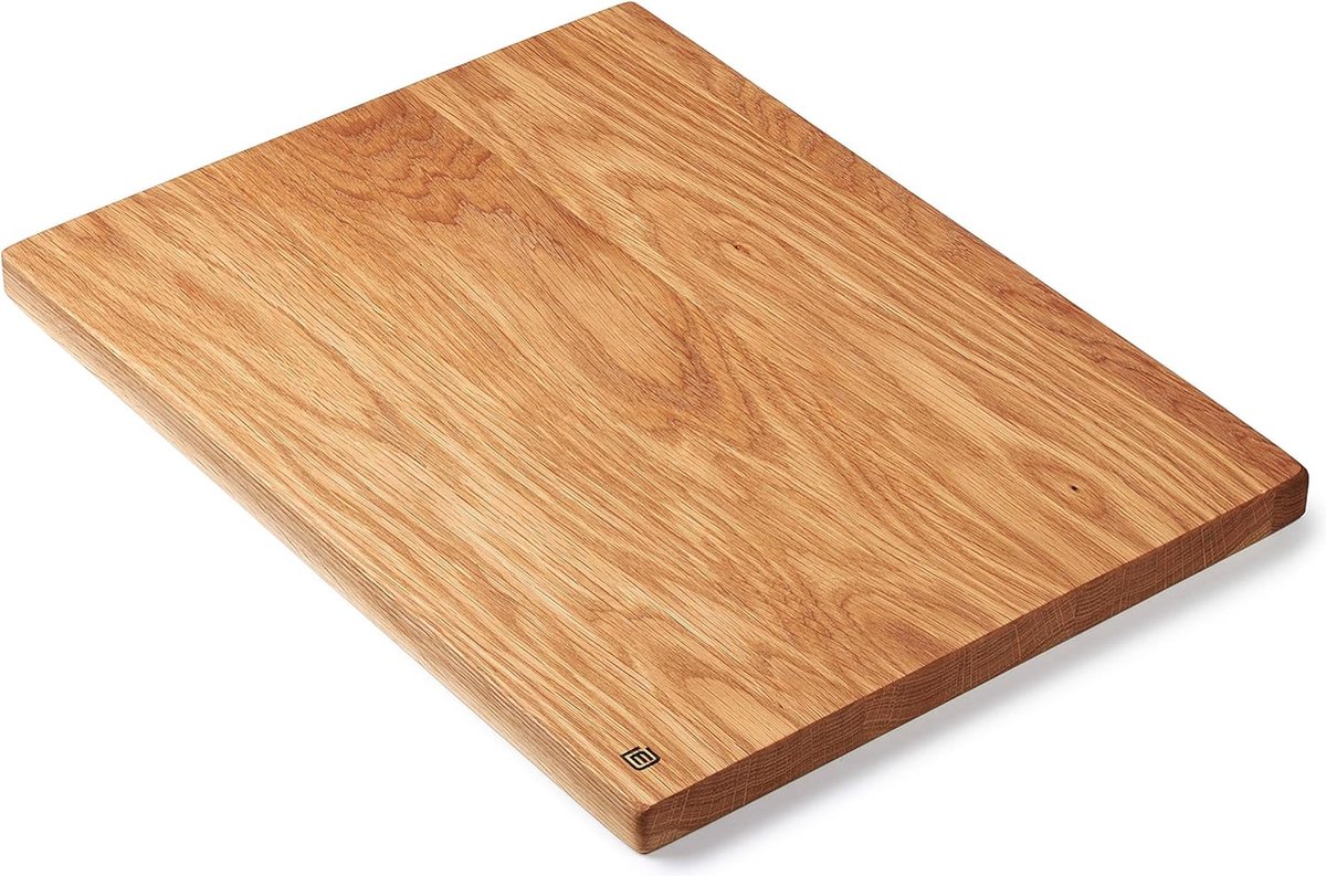 Snijplank, Natuurlijk Teakhout - Uniek Exemplaat, Keuken of Barbecue, Snijden of Serveren van Vlees Kaas Brood 40L x 30B x 2Dikte centimeter