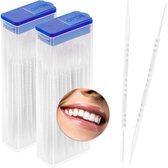 tandenragers 120x interdentale ragers, interdentale ragers in de dispenser, tandverzorging op reis en onderweg, tandenborstel met tandenstoker (120 stuks - in een dispenser)