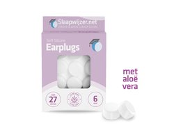 Slaapwijzer siliconen oordopjes met aloë vera - 12 oordopjes (6 paar) - Extra zacht/kalmerend voor de huid - hoge demping - Slaap oordoppen - Ook geschikt voor zwemmen, studeren, uitgaan - Gaan extra lang mee
