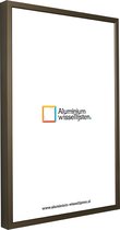 Aluminium Wissellijst 40 x 40 Mat Brons - Ontspiegeld Glas - Professional