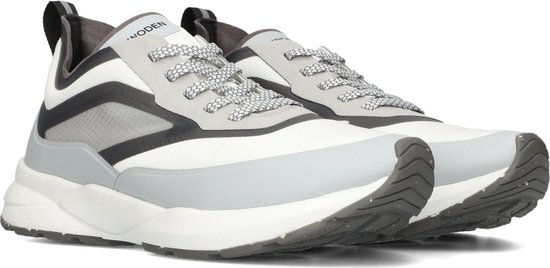 Woden Baskets pour femmes Femme - Baskets basses / Chaussures femme - Cuir - Stelle transparent - Combi Grijs - Taille 38