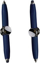 2 Stuks - Solidix fidget pen - Blauw - anti stress - kalmerende pen - Rustgevende pen - pen met lampje - Combineren mogelijk