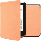 iMoshion Ereader Cover / Hoesje Geschikt voor Vivlio Lux 5 / Pocketbook Touch Lux 5 / Pocketbook HD 3 / Pocketbook Basic Lux 4 - iMoshion Canvas Sleepcover Bookcase zonder stand - Oranje / Peach