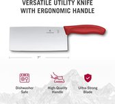 6.8561.18G Swiss Classic Kochmesser Extra scharfe Klinge mit geradem Schliff - Robuster Kunststoff-Griff - Rot - Spülmaschinengeeignet - Made in Switzerland brisket slicing knife