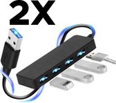 2 X Répartiteur USB pour ordinateur portable – Hub USB 3.0 Distributeur USB – Hub USB 4 ports – Station d'accueil USB multiport