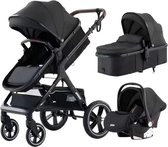 Chuvie® Kinderwagen - Wandelwagen 3-in-1 - luxe draagbare reiskinderwagen - opvouwbare kinderwagen hoogliggend aluminium frame - pasgeboren kinderwagen