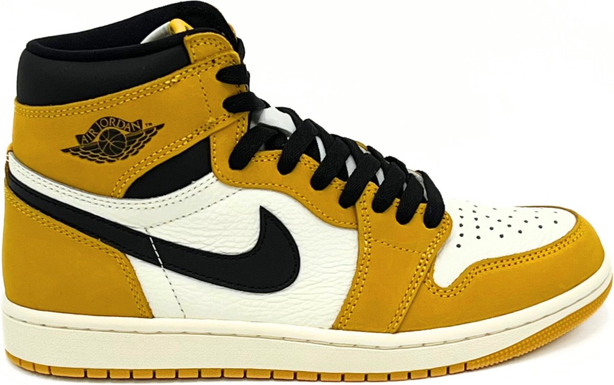 mustard and black jordans