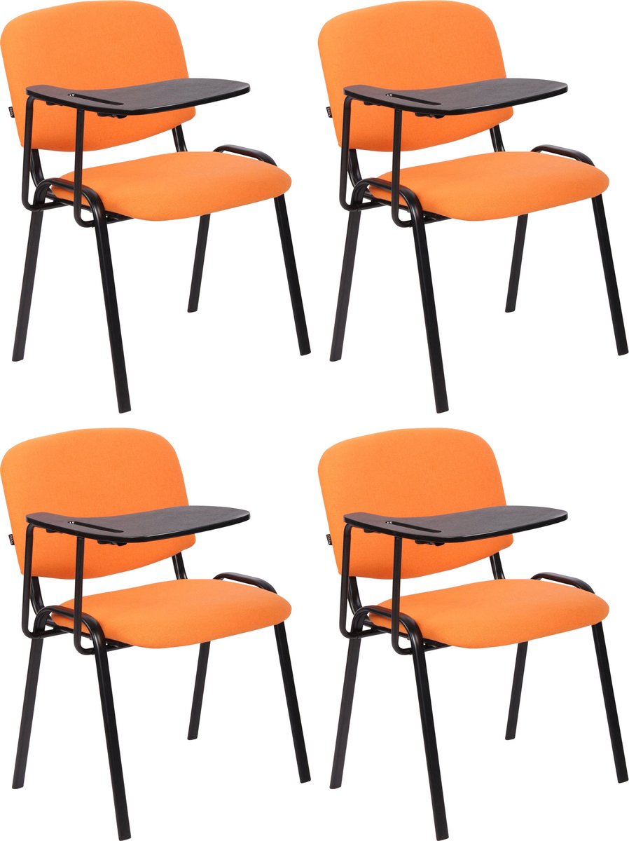 CLP Ken Set van 4 stoelen - Met klaptafel - Stof oranje