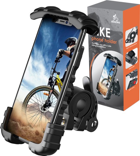 BikePro Extra Stevige Telefoonhouder Fiets - 360 graden Rotatie - GSM Houder - Fietshouder - Geschikt voor Fiets, E-bike, Scooter, Motor etc.