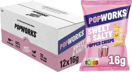 Popworks Sweet & Salty - Chips - 12 x 16 gram