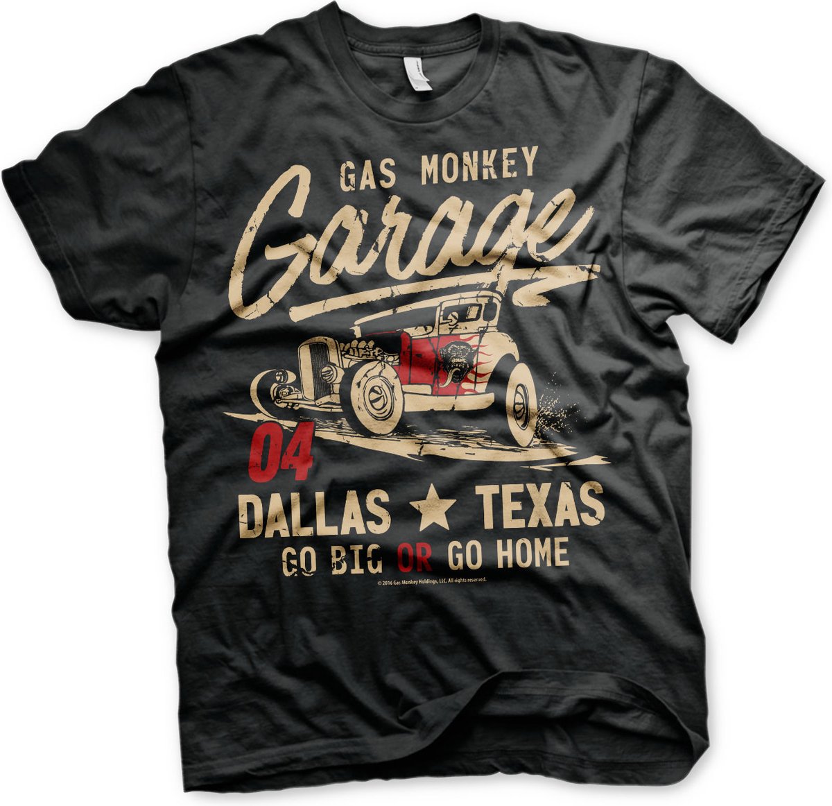 Gas Monkey Garage T-Shirt Go Big Or Go Home Black-M