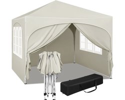 VORLOU - Smart-Shop Woltu Opvouwbaar Tuinhuisje - Party Tent Waterafstotend UV-Bescherming 3X3M - Grijs