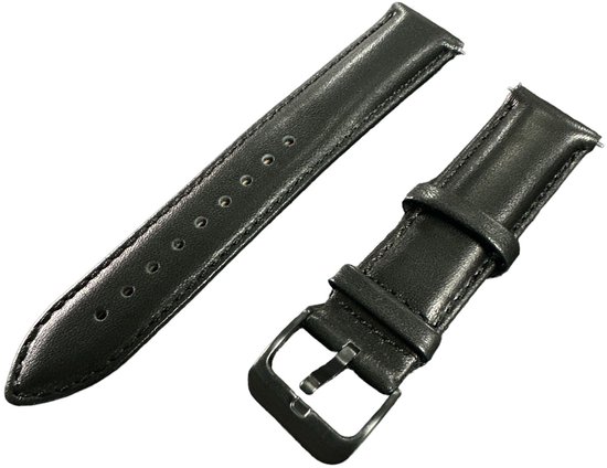 Cuir en cuir 20 mm - Bracelet de montre adapté pour : Samsung Galaxy Watch 6/6 Classic / Watch 5/5 Pro / Watch 4/4 Classic / Watch 3 41 mm / Galaxy Watch 42 mm / Watch Active & Active2 / Gear Sport - Beige / Zwart