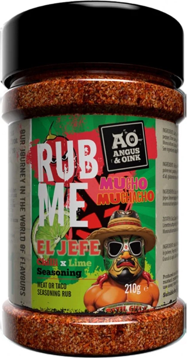 Angus&Oink (Rub Me) El Jefe Chilli x Lime Seasoning 210 gram