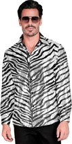 Paillettenshirt Heren Zebra | L/XL