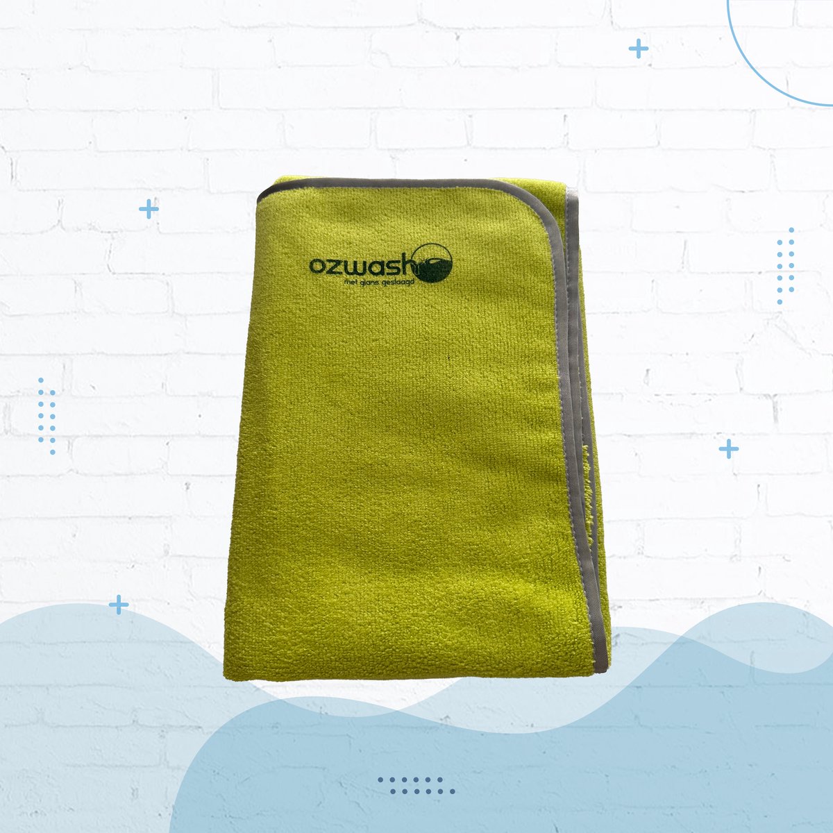 Goedkoopste Microvezeldoek - LUXUS - Ozwash - 60x90 cm - Appelgroen - Droogdoek