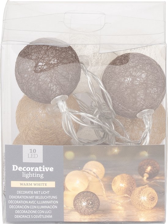 LED raffia ballen 4 cm 10 stuks | bol