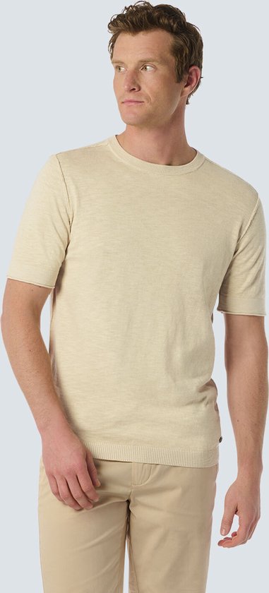 No Excess - Knitted T-Shirt Ecru - Heren - Regular-fit