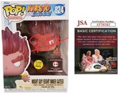 Gesigneerde Funko Pop! Naruto - Might Guy Eight Inner Gates #824 Chalice Collectibles Exclusive - Glow in the Dark (Signed by Skip Stellrecht)