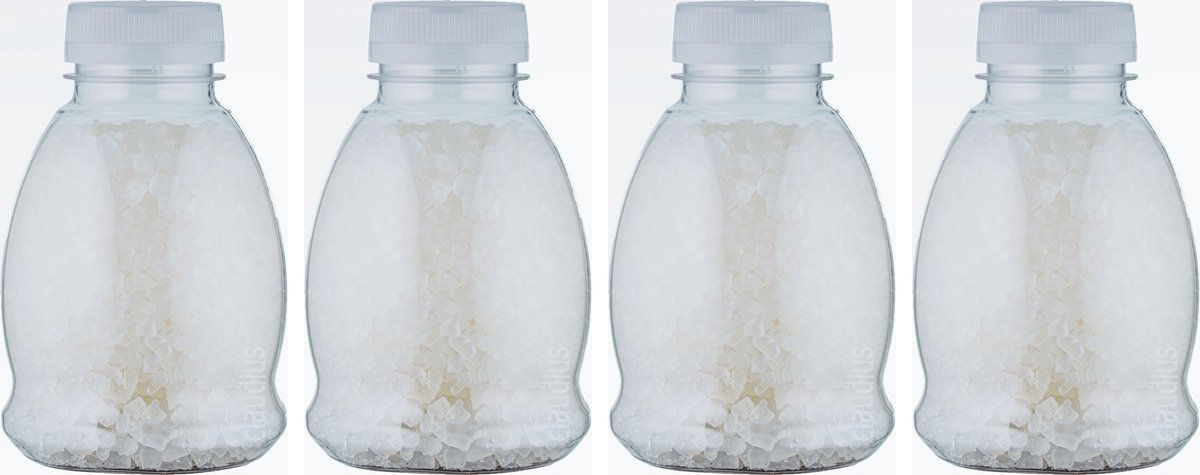 Goedkoopste Claudius Badzout No Scent No Colour - 375 gram - Fles met transparant deksel - set van 4 stuks