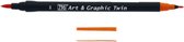 ZIG Art & Graphic Twin Tip brush marker - Orange