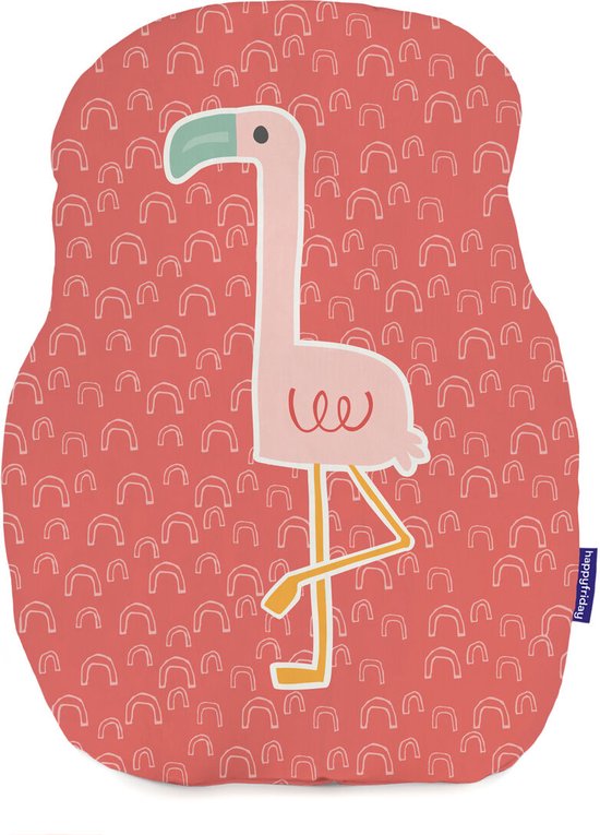 Kussen HappyFriday Moshi Moshi Multicolour Roze flamingo 40 x 30 cm